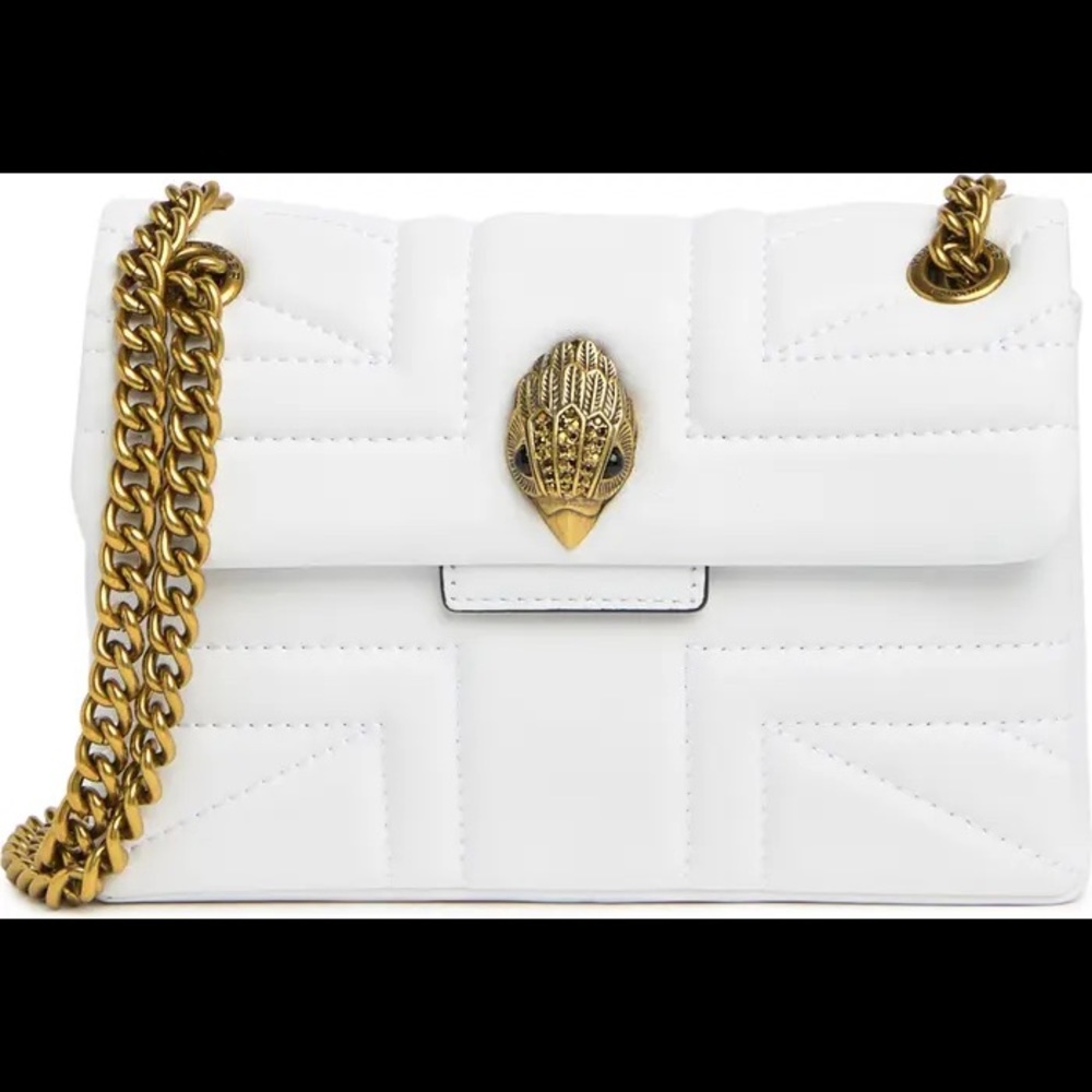 Kurt Geiger London Kensington White Union Jack Leather Crossbody Bag - Picture 5 of 9